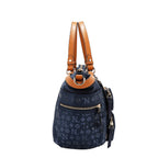 Bolsa satchel Nicole Lee de nylon holográfica FW25