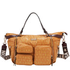 Bolsa satchel Nicole Lee de nylon holográfica FW25