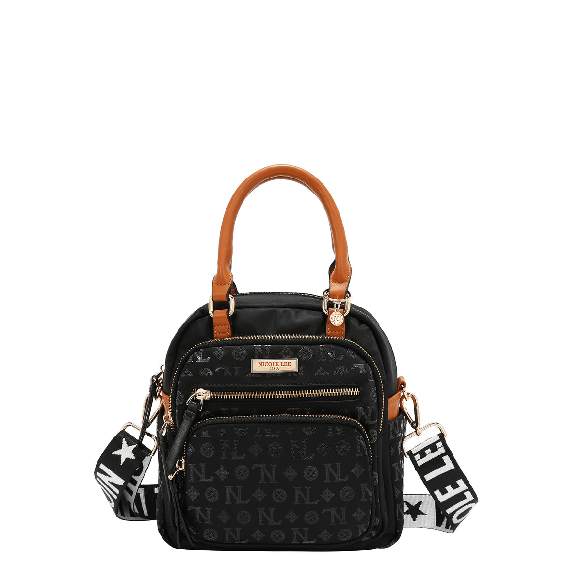 Bolsa cruzada Nicole Lee de nylon holográfica FW25