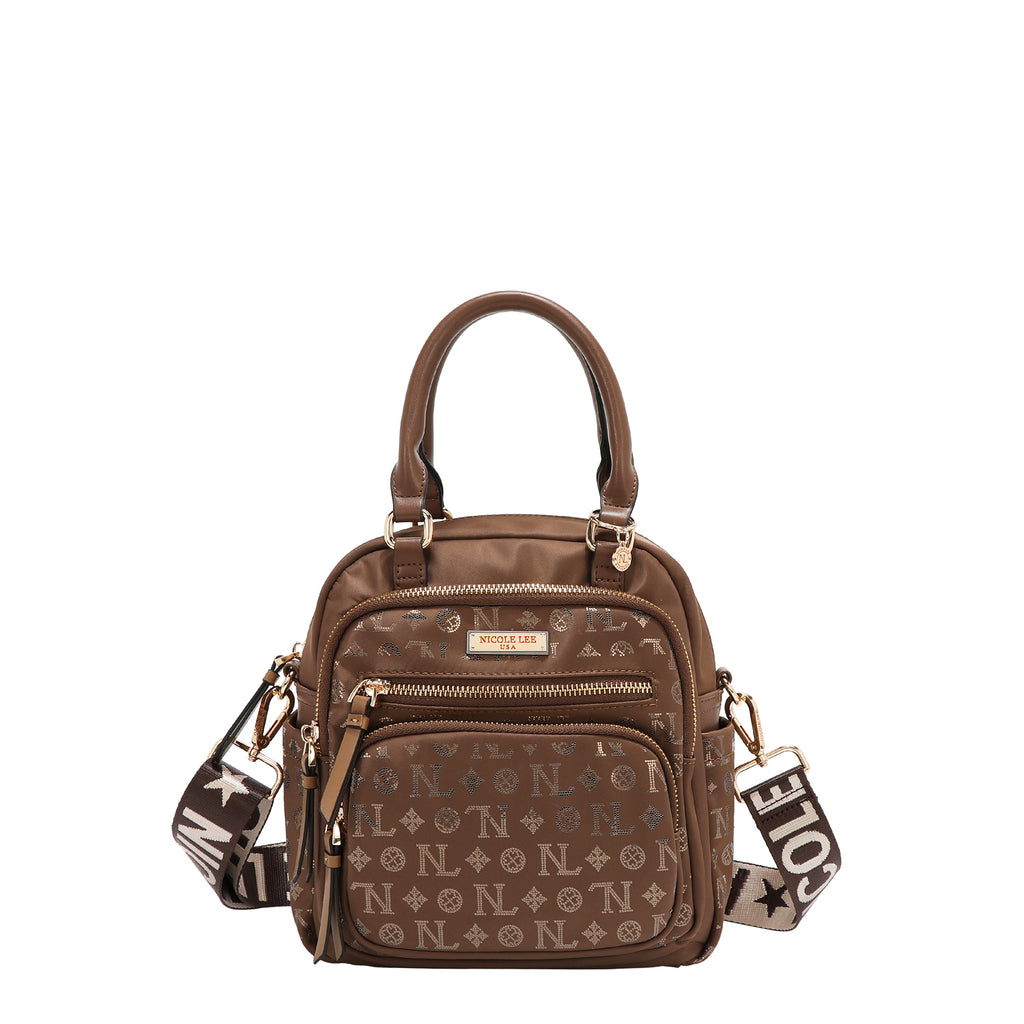 Bolsa cruzada Nicole Lee de nylon holográfica FW25
