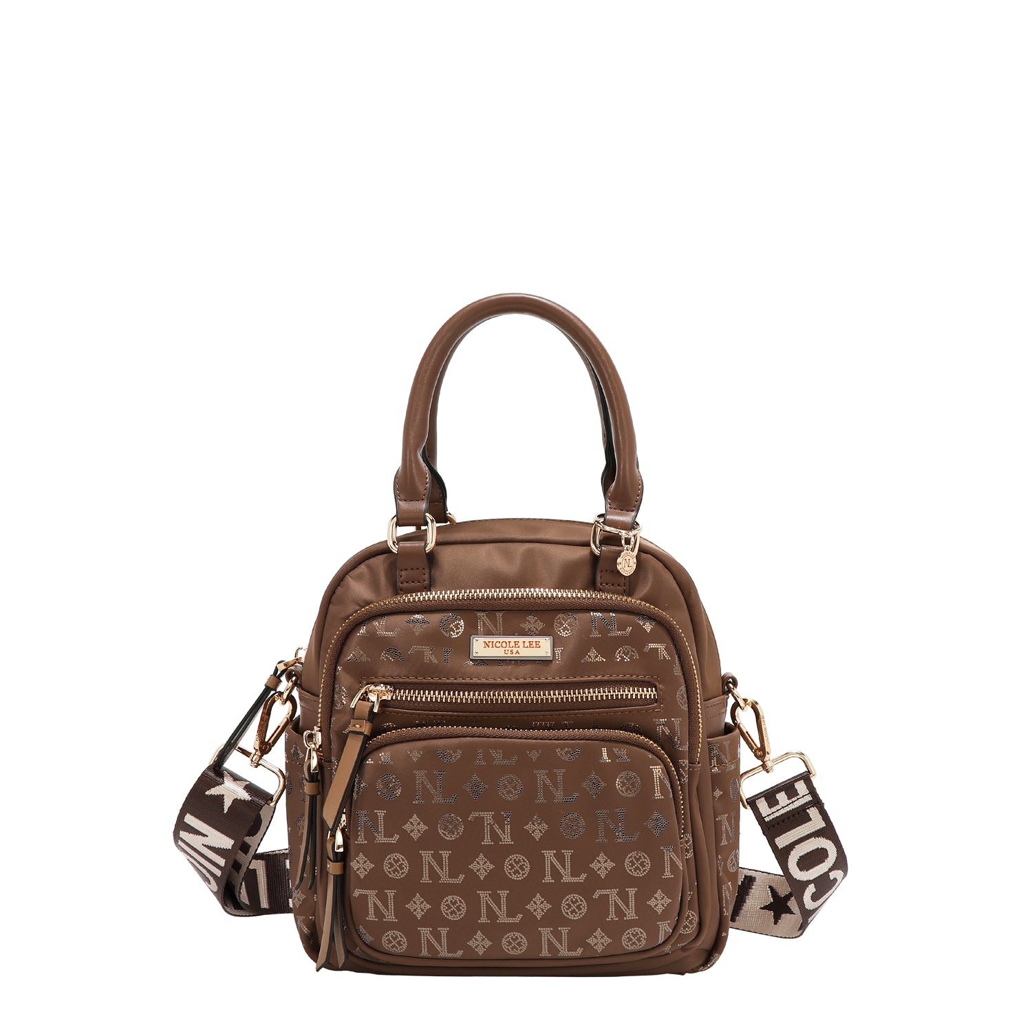 Bolsa cruzada Nicole Lee de nylon holográfica FW25