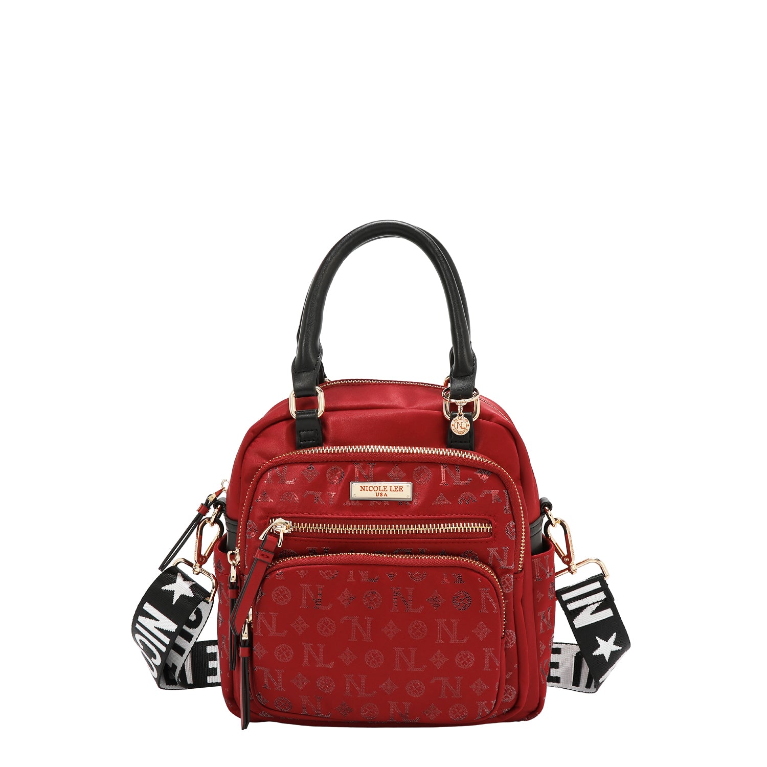 Bolsa cruzada Nicole Lee de nylon holográfica FW25