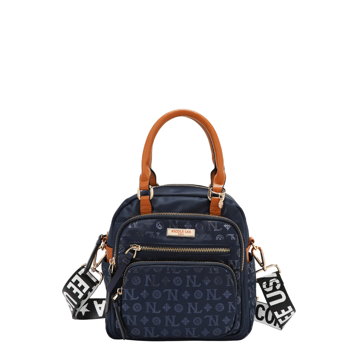 Bolsa cruzada Nicole Lee de nylon holográfica FW25