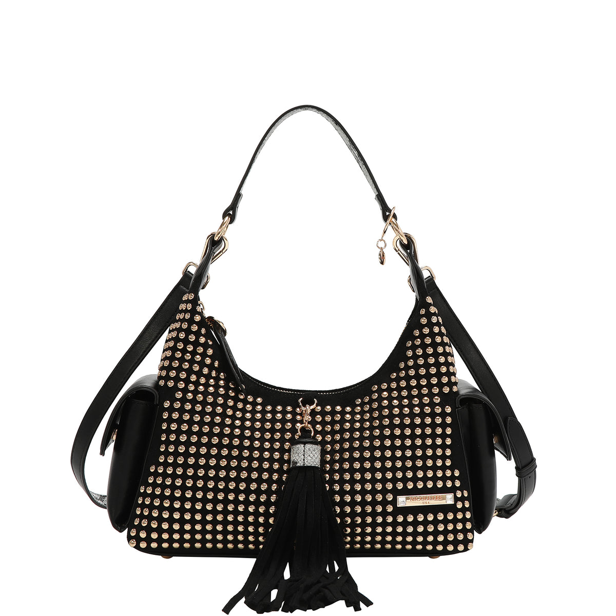 Bolsa Hobo Nicole Lee Con Tachuelas Studded Glam FW26
