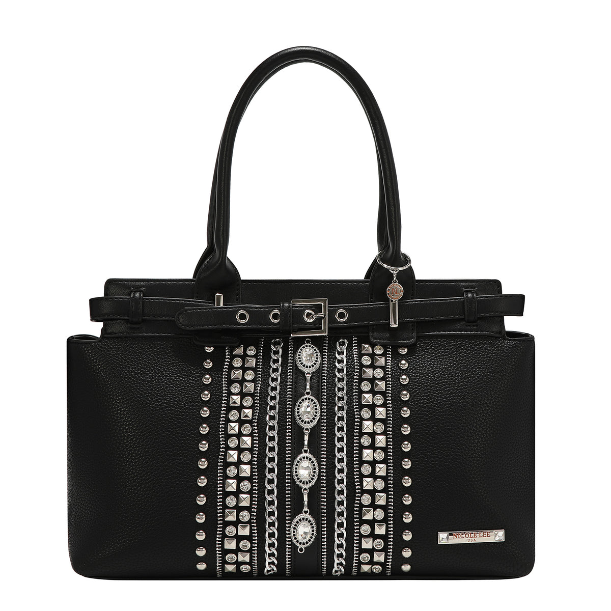 Bolsa Nicole Lee Satchel Con Pedrería Jewel Y Stud FW26
