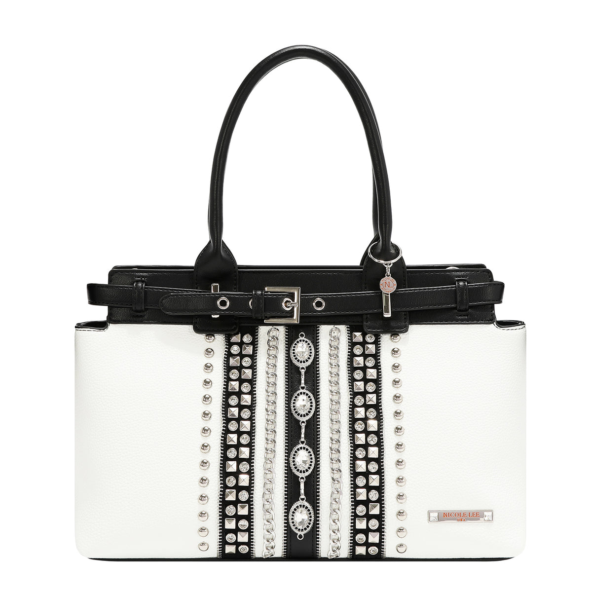 Bolsa Nicole Lee Satchel Con Pedrería Jewel Y Stud FW26