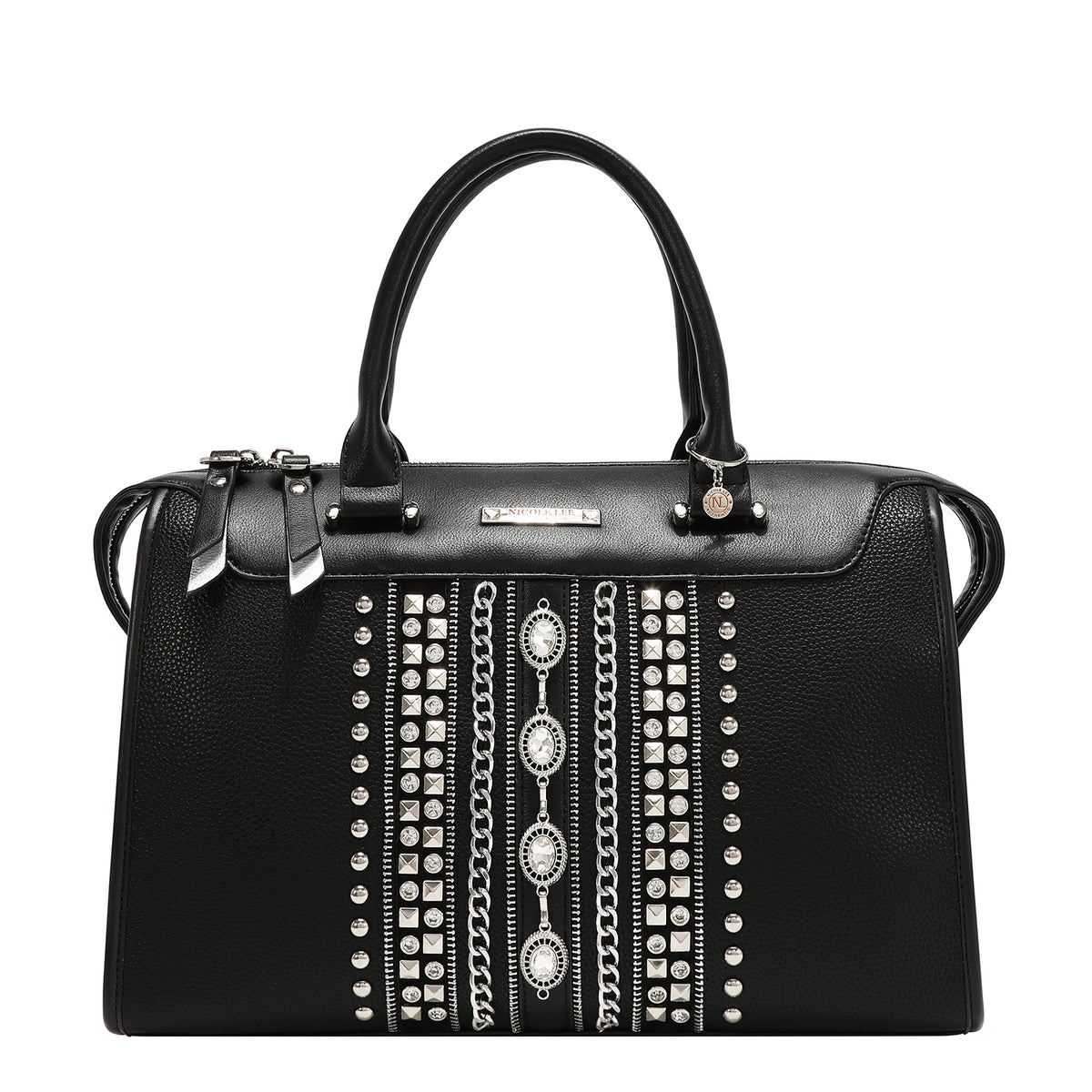 Bolsa Boston Nicole Lee Con Pedreria Jewel Y Stud FW26