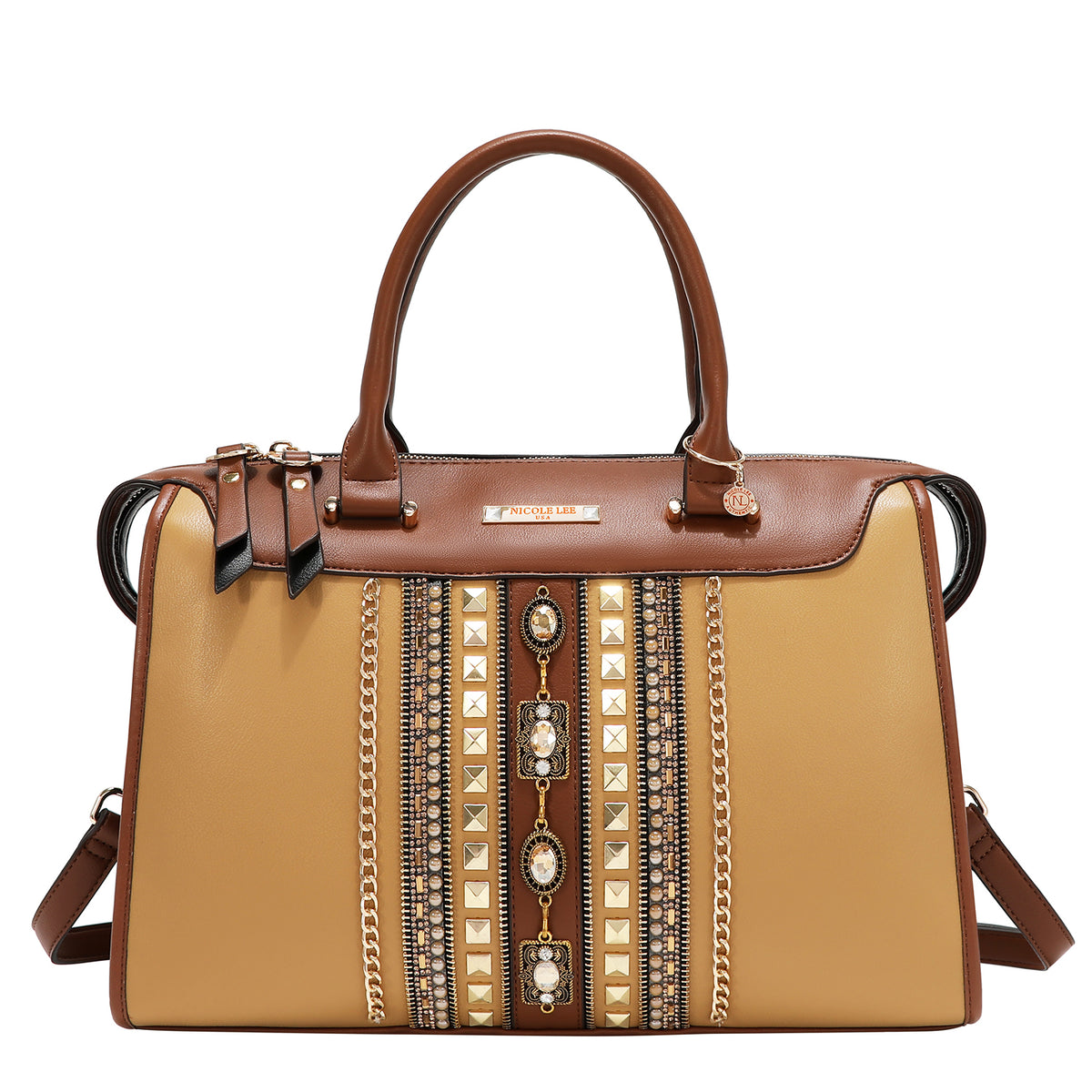 Bolsa Boston Nicole Lee Con Pedreria Jewel Y Stud FW26