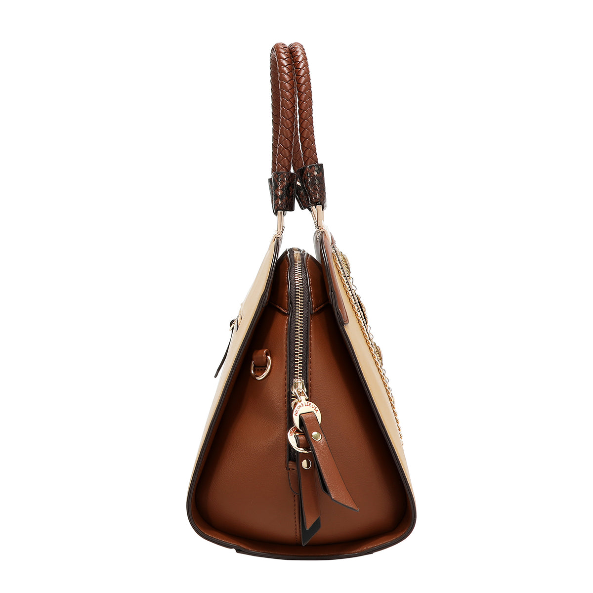 Bolsa Dome Nicole Lee Bicolor Con Pedreria Jewel Y Stud FW26