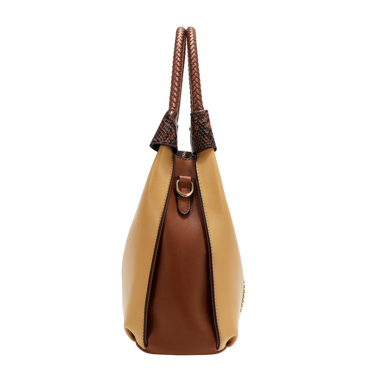 Bolsa Hobo Nicole Lee Bicolor Con Pedreria Jewel Y Stud FW26