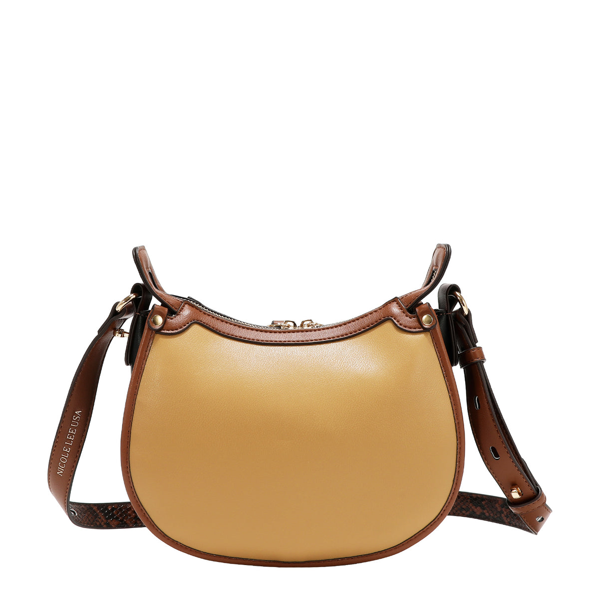 Bolsa Shoulder Nicole Lee Bicolor Con Pedreria Jewel FW26