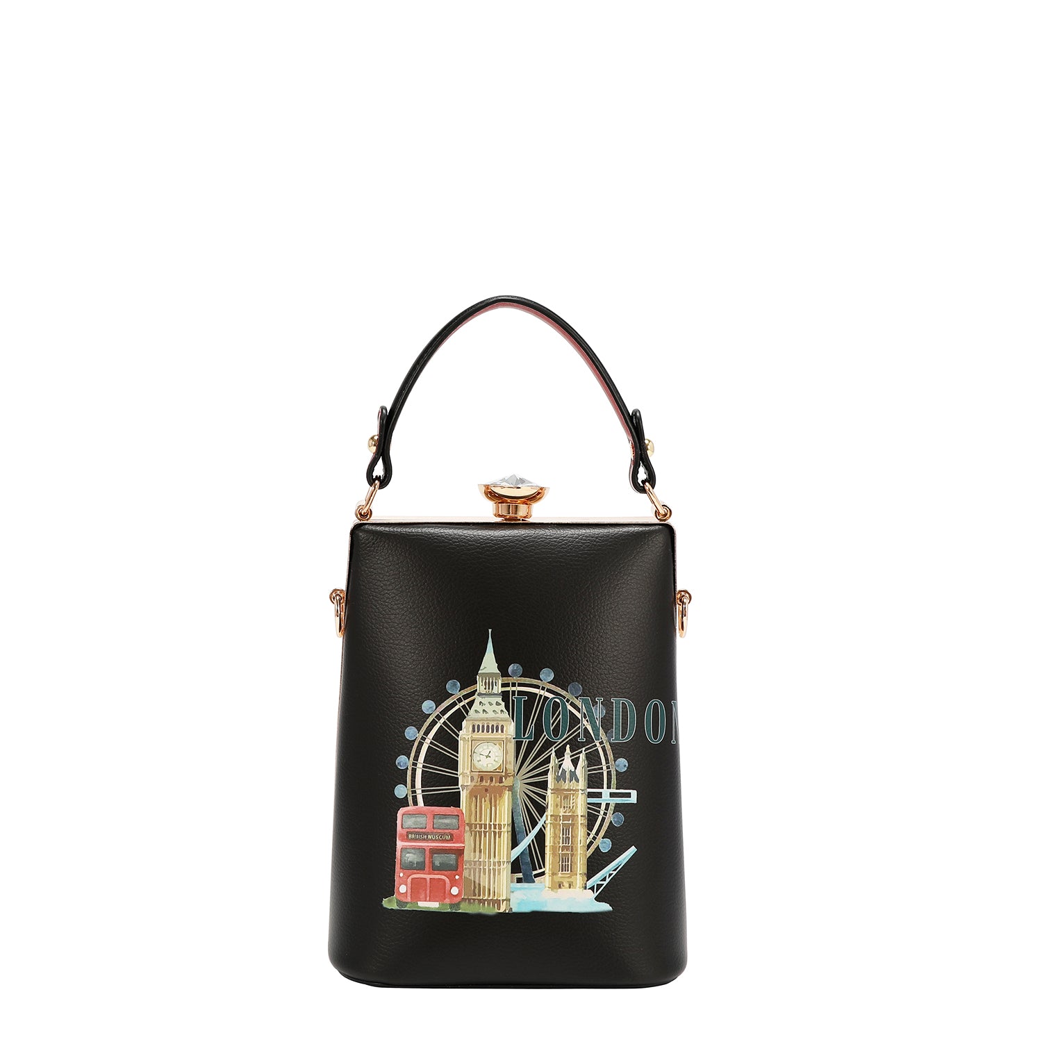 Bolsa De Mano Nicole Lee Con Broche London Eye FW26