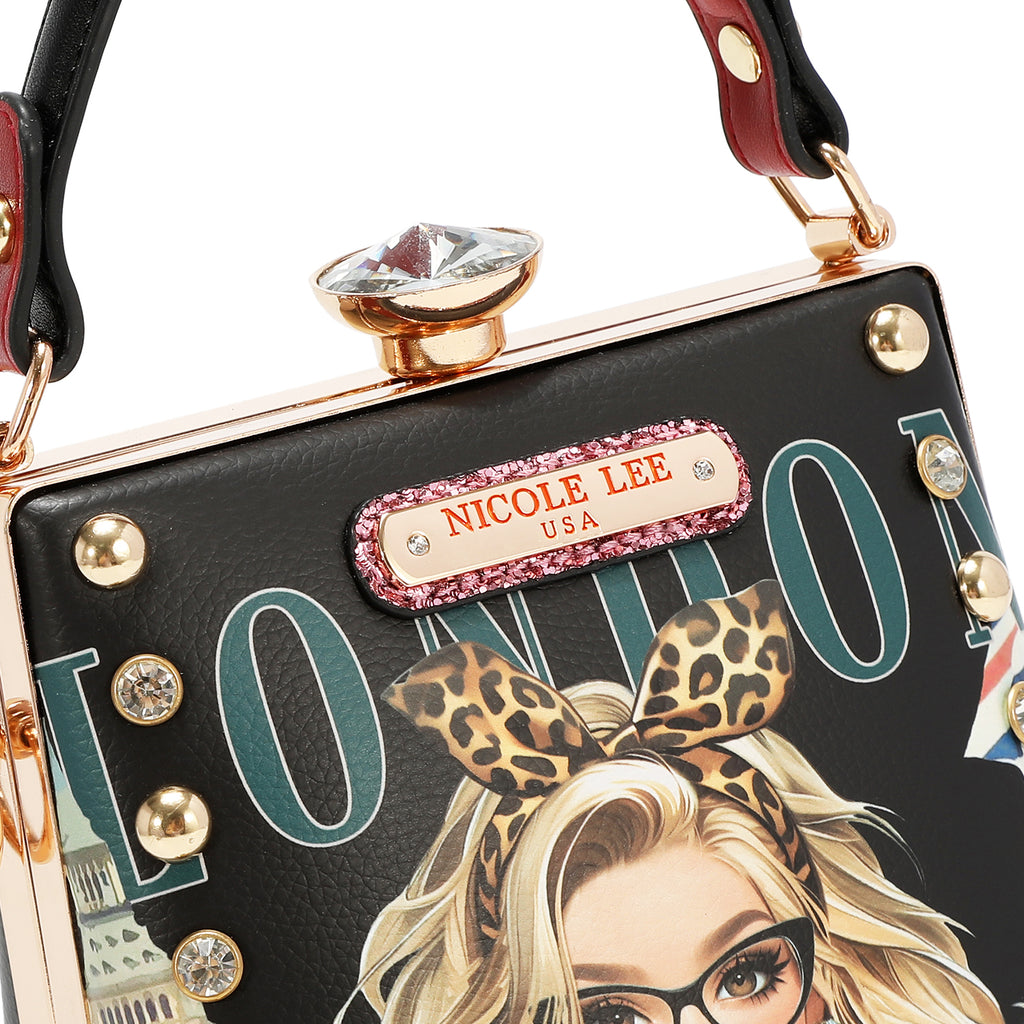 Bolsa De Mano Nicole Lee Con Broche London Eye FW26