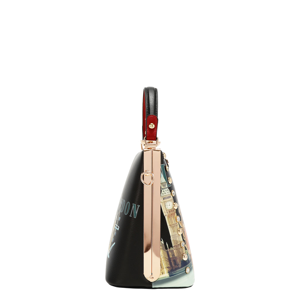 Bolsa De Mano Nicole Lee Con Broche London Eye FW26
