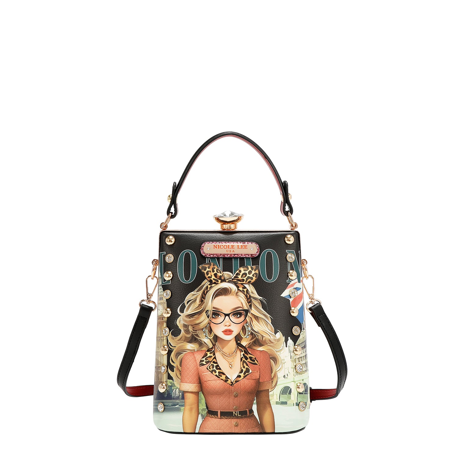 Bolsa De Mano Nicole Lee Con Broche London Eye FW26