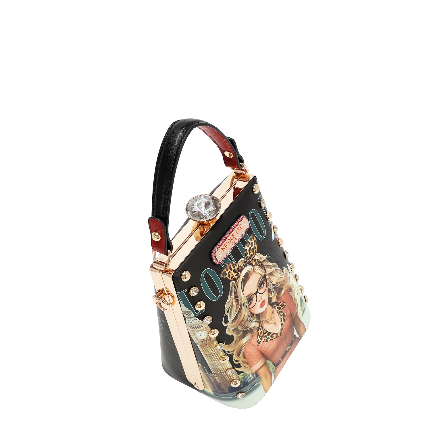 Bolsa De Mano Nicole Lee Con Broche London Eye FW26