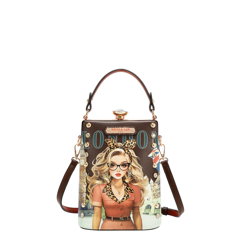 Bolsa De Mano Nicole Lee Con Broche London Eye FW26
