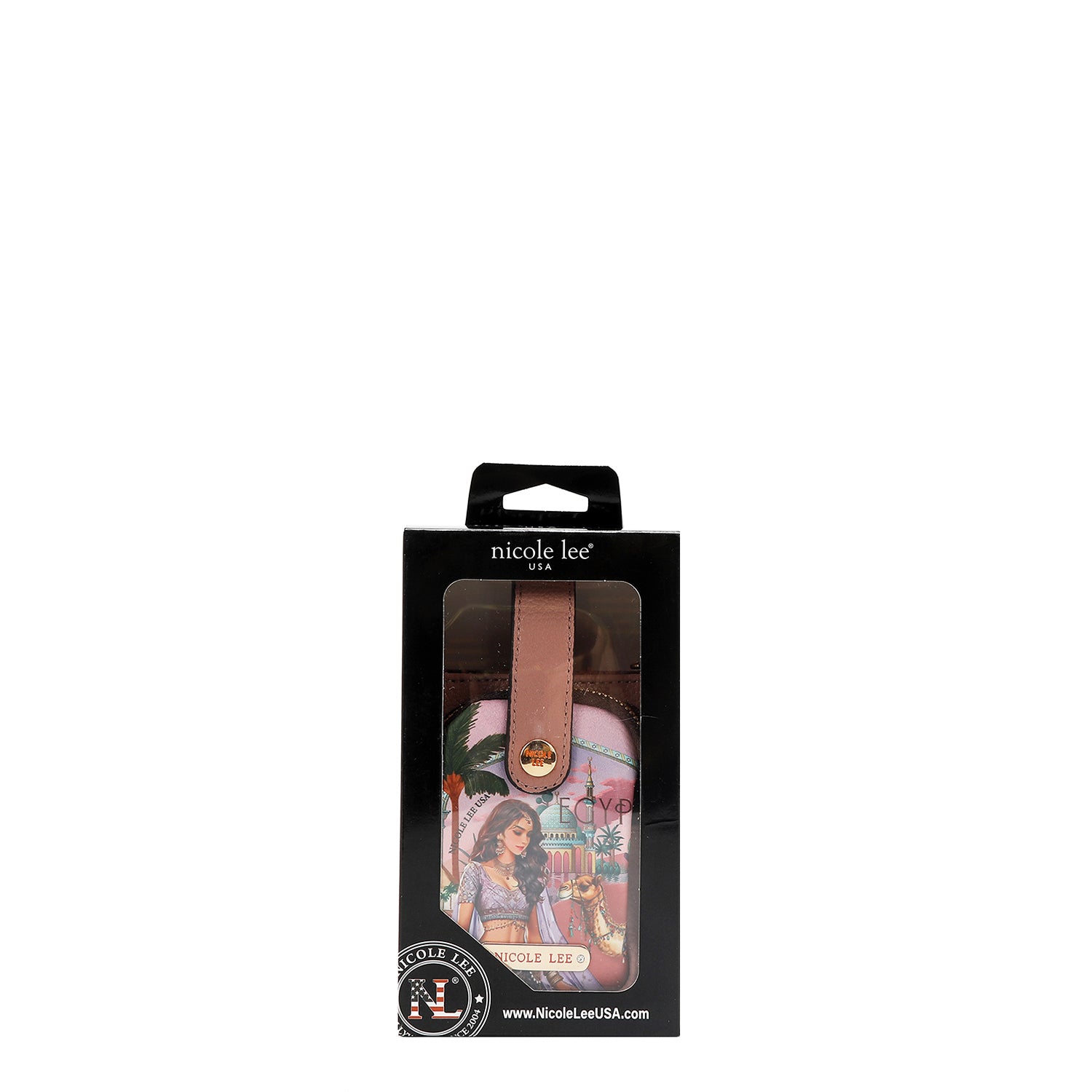 Bolsa Para Celular Nicole Lee Estampado Queen Cleopatra FW25