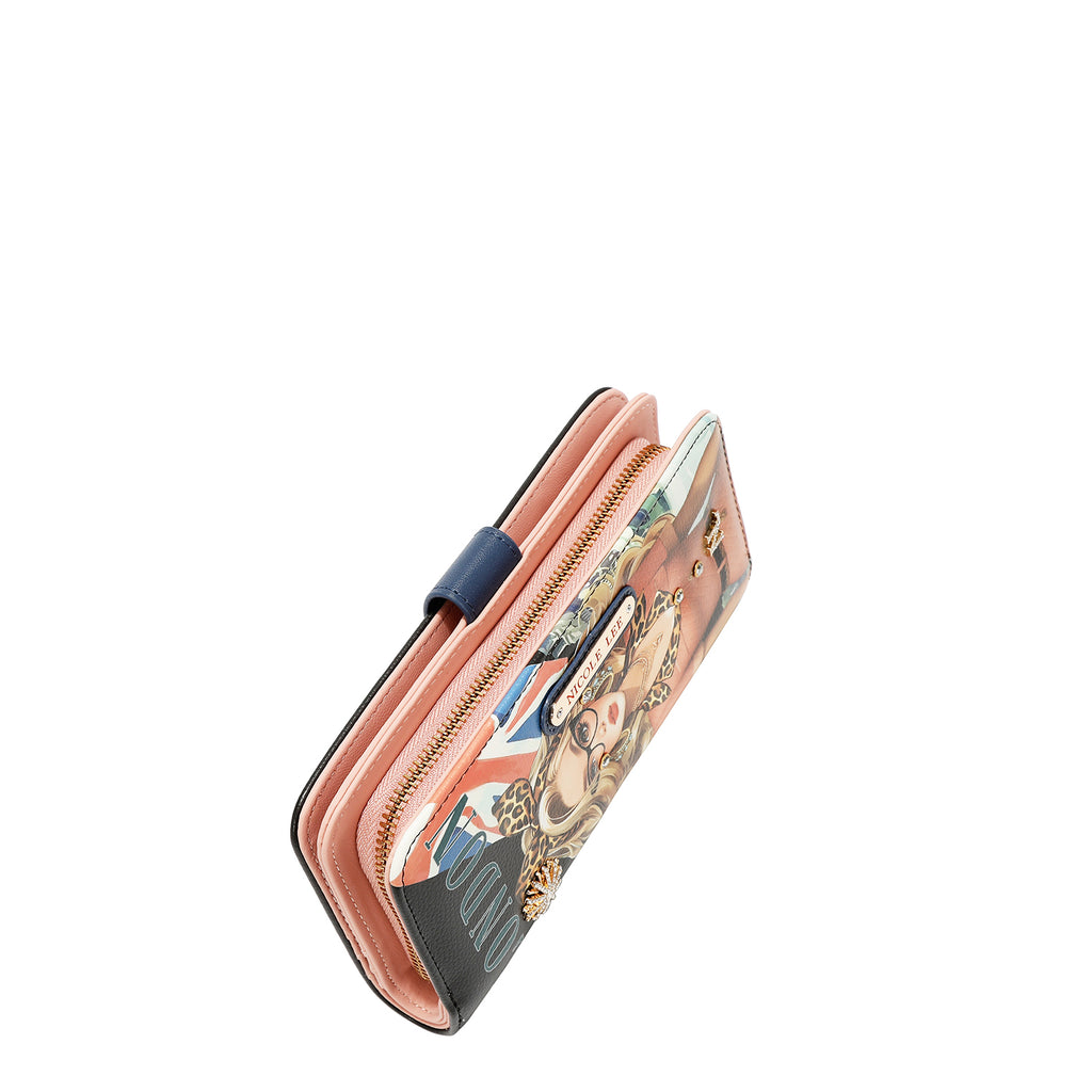 Cartera Estampada Nicole Lee De Correa Y Aro London Eye FW26