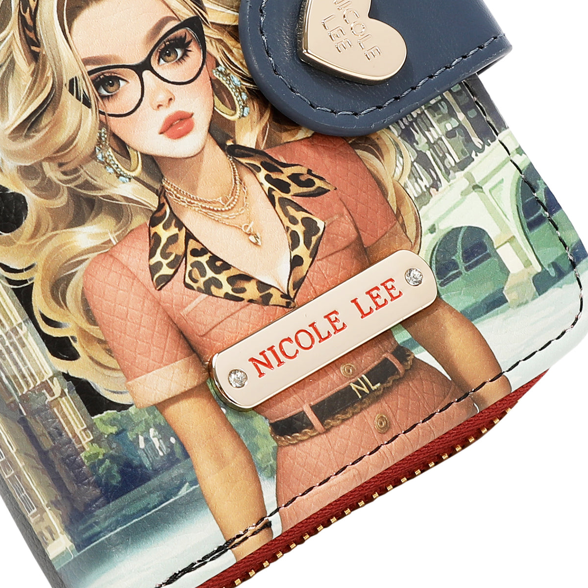 Mini Monedero Nicole Lee De Triple Compartimento London FW26