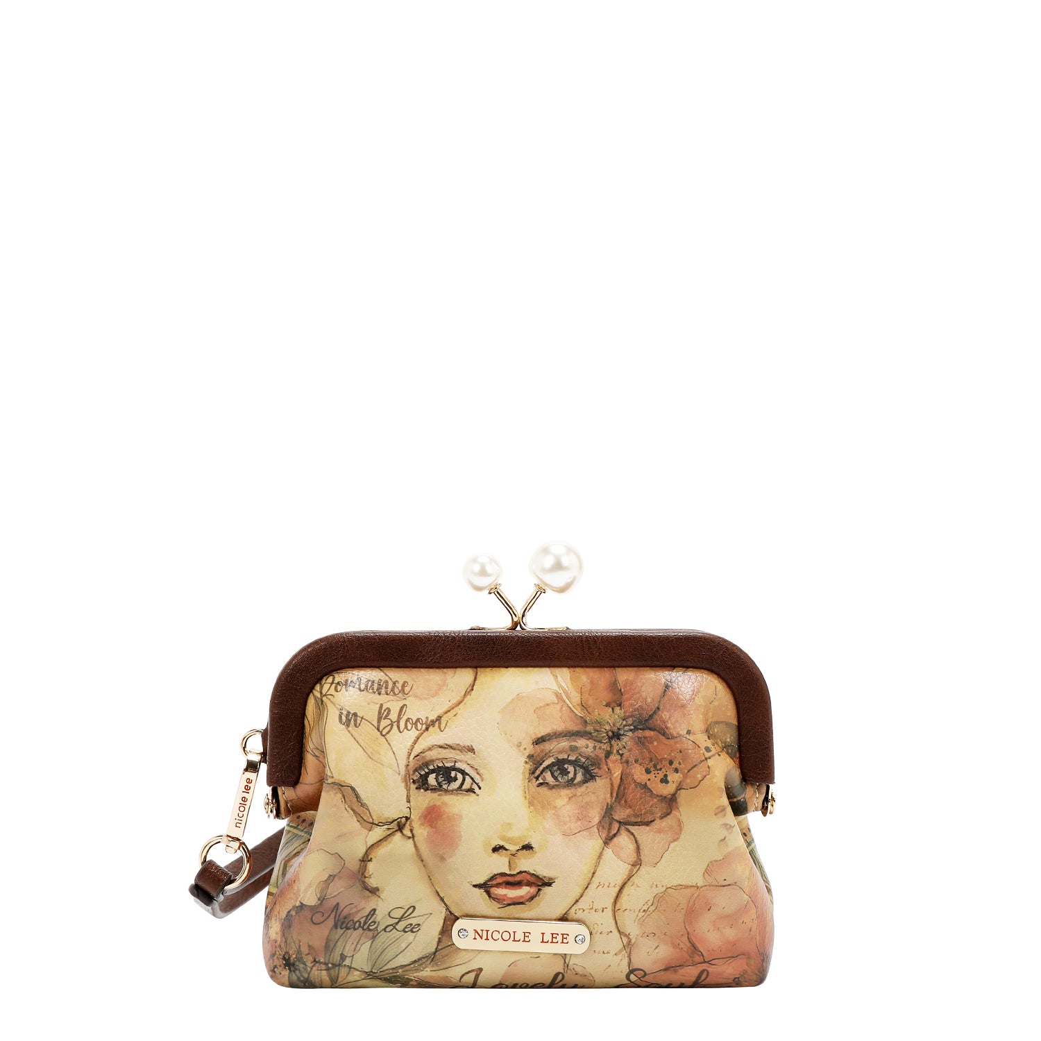 Monedero Nicole Lee Broche Kisslock Y Correa Reflection SS26