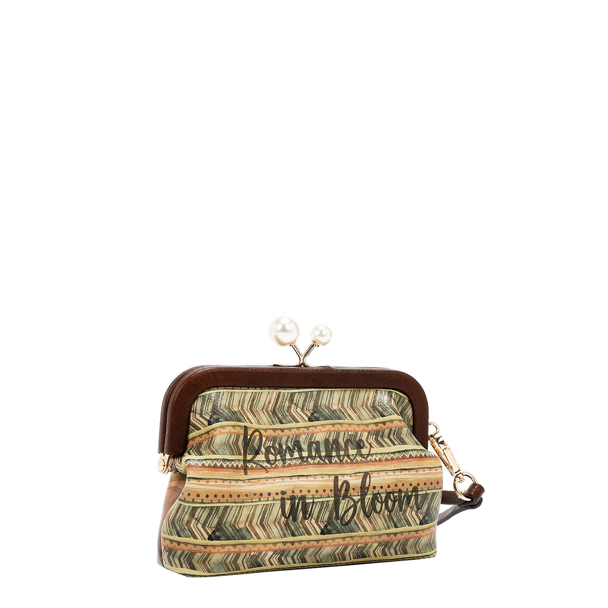 Monedero Nicole Lee Broche Kisslock Y Correa Reflection SS26
