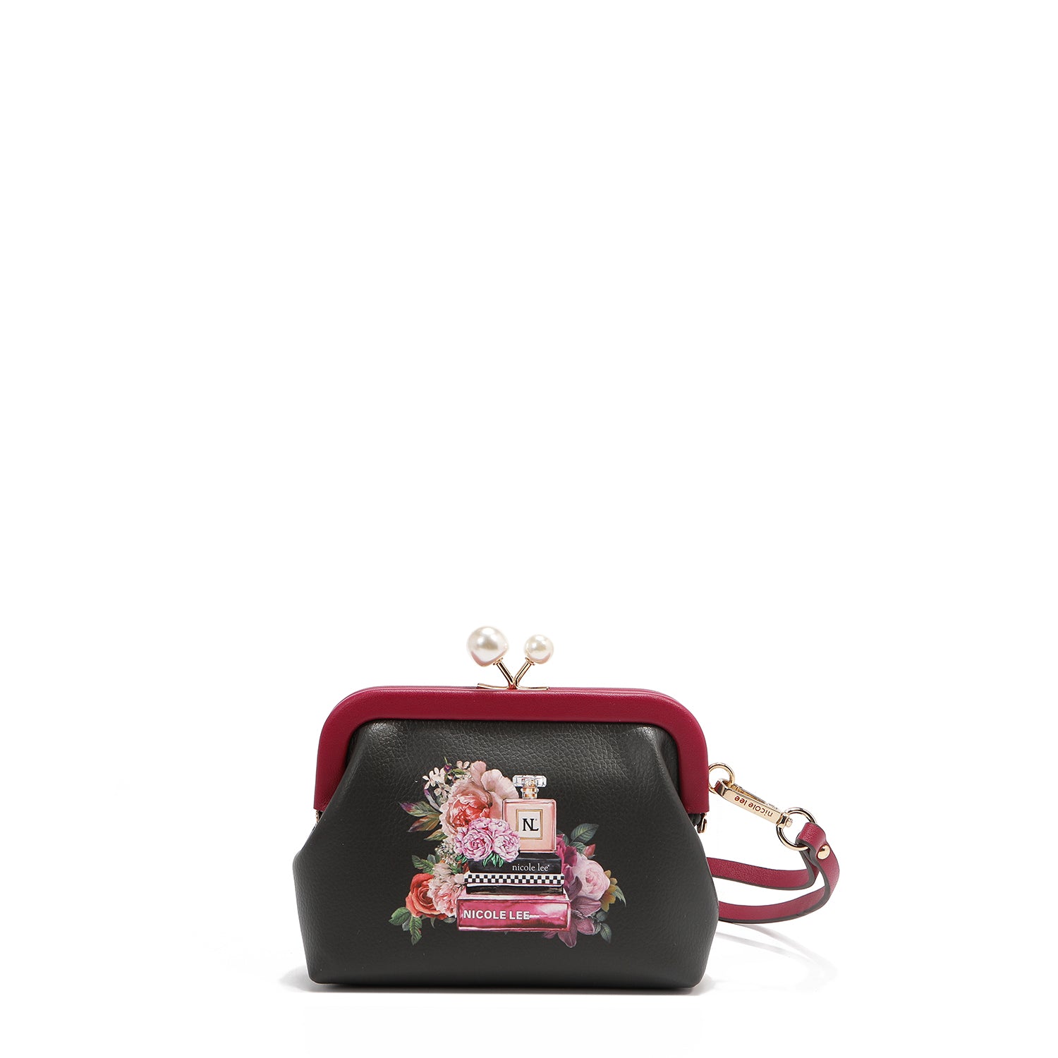 Monedero Nicole Lee Con Broche Kisslock Y Correa Sabina SS26