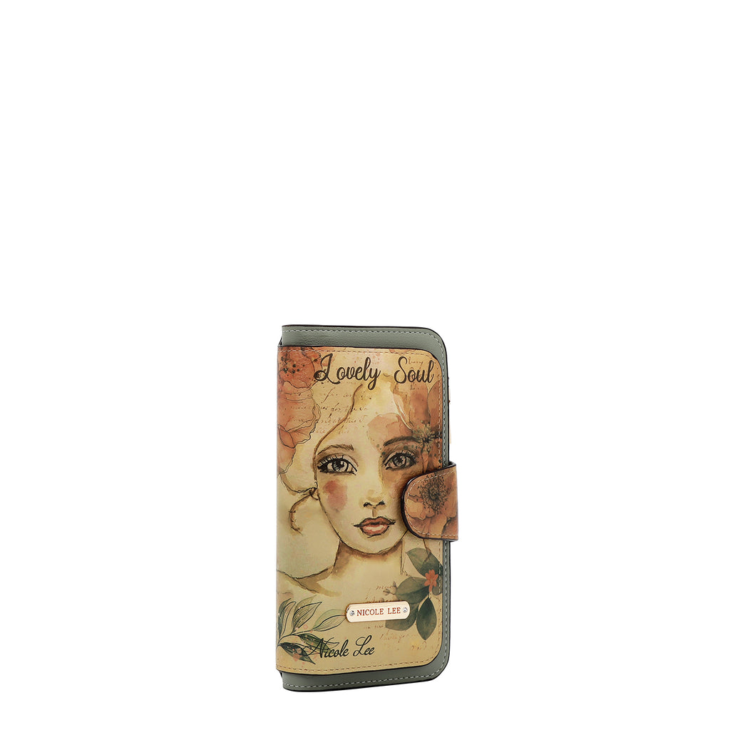 Cartera Nicole Lee Con Broche Print Reflection SS26