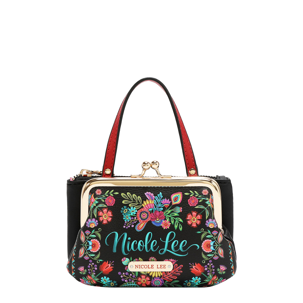 Mini Monedero Nicole Lee Kisslock Con Asa Keep Dreaming FW26