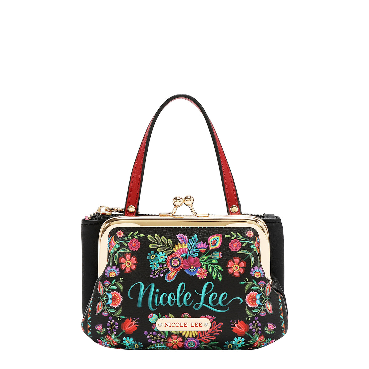 Mini Monedero Nicole Lee Kisslock Con Asa Keep Dreaming FW26