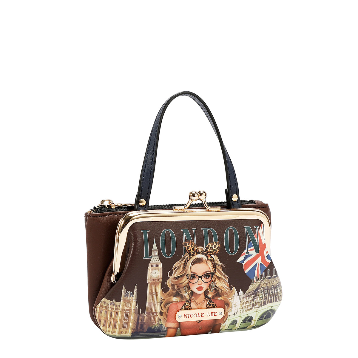 Mini Monedero Nicole Lee Con Kisslock Y Asa London Eye FW26