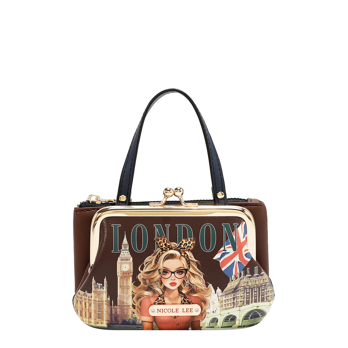Mini Monedero Nicole Lee Con Kisslock Y Asa London Eye FW26