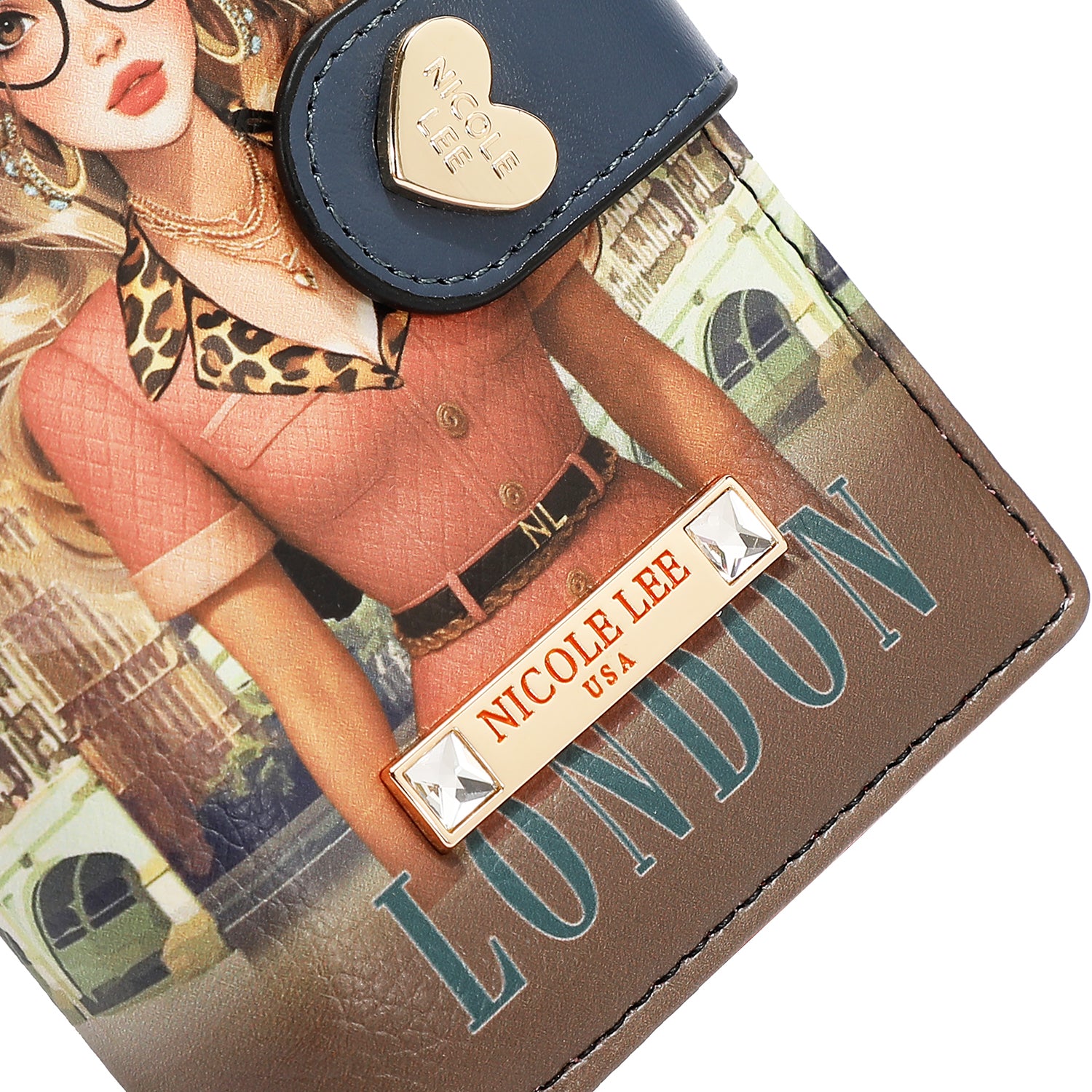 Cartera Nicole Lee Organizadora Print London Eye FW26