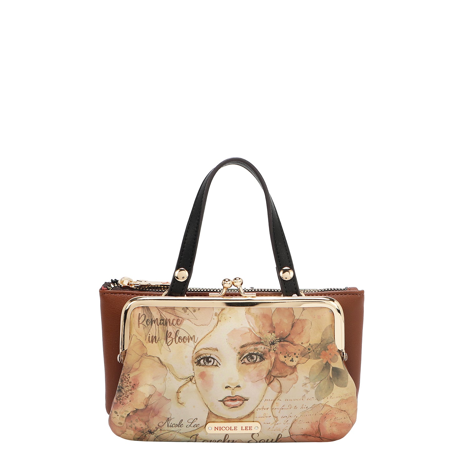 Monedero Nicole Lee Mediano Kisslock Con Asa Reflection SS26