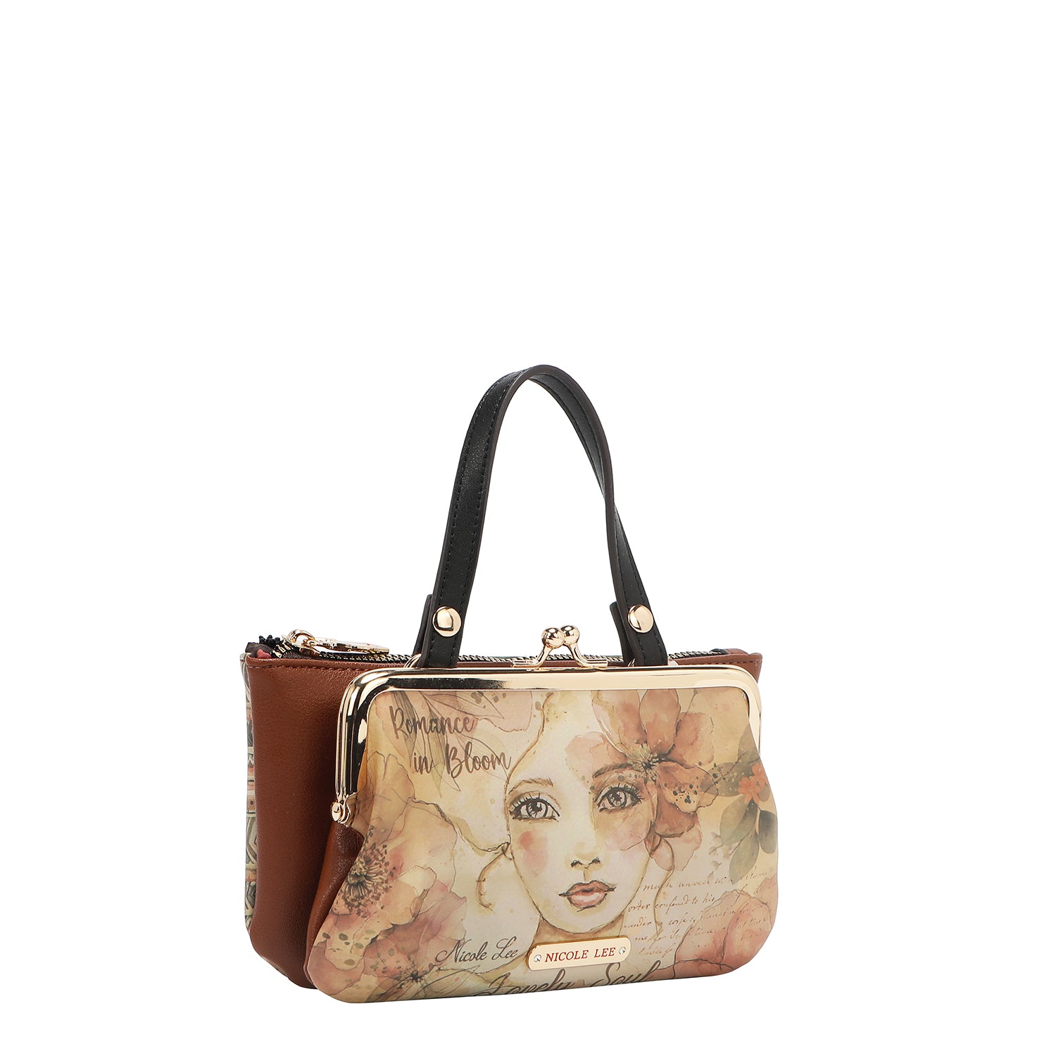 Monedero Nicole Lee Mediano Kisslock Con Asa Reflection SS26