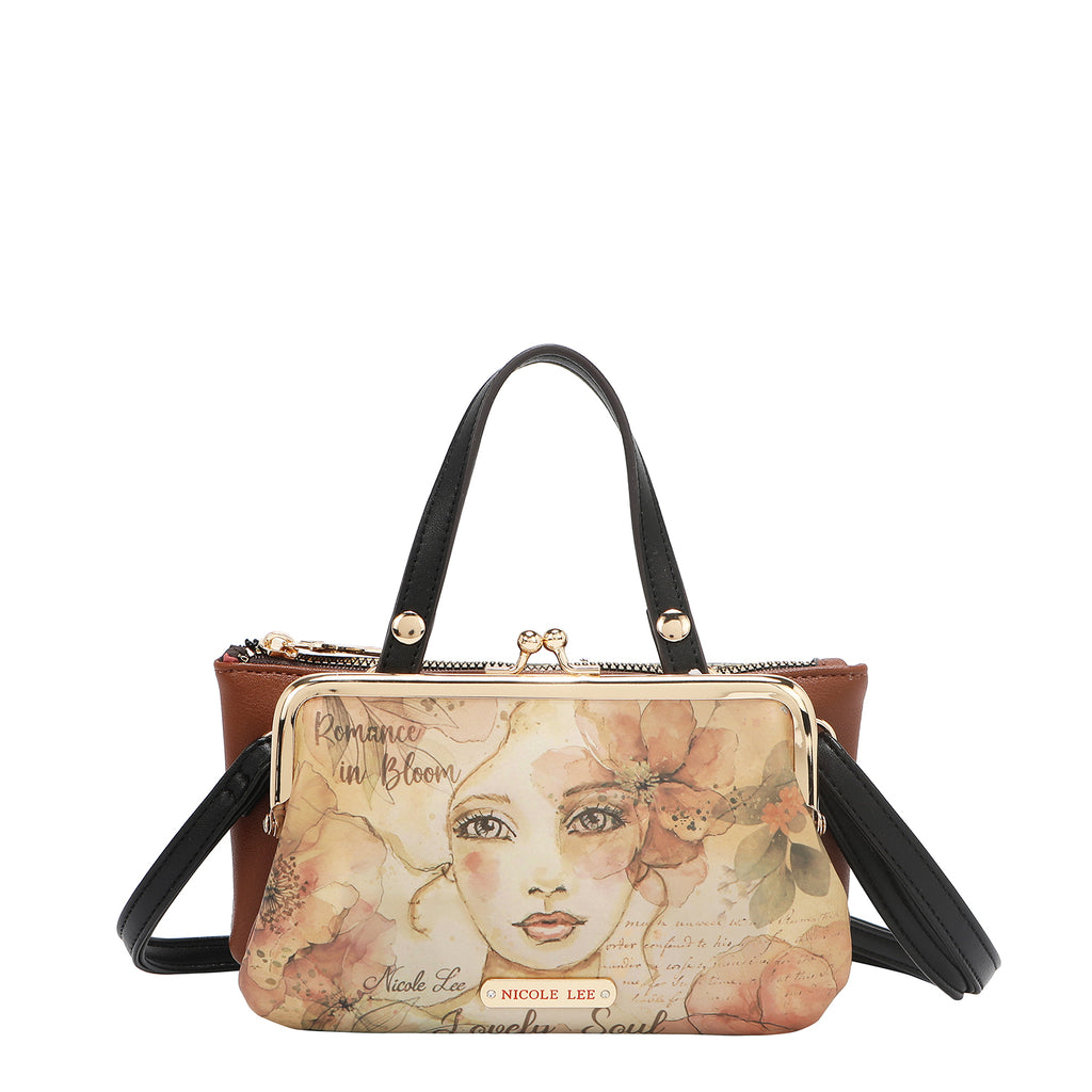 Monedero Nicole Lee Mediano Kisslock Con Asa Reflection SS26