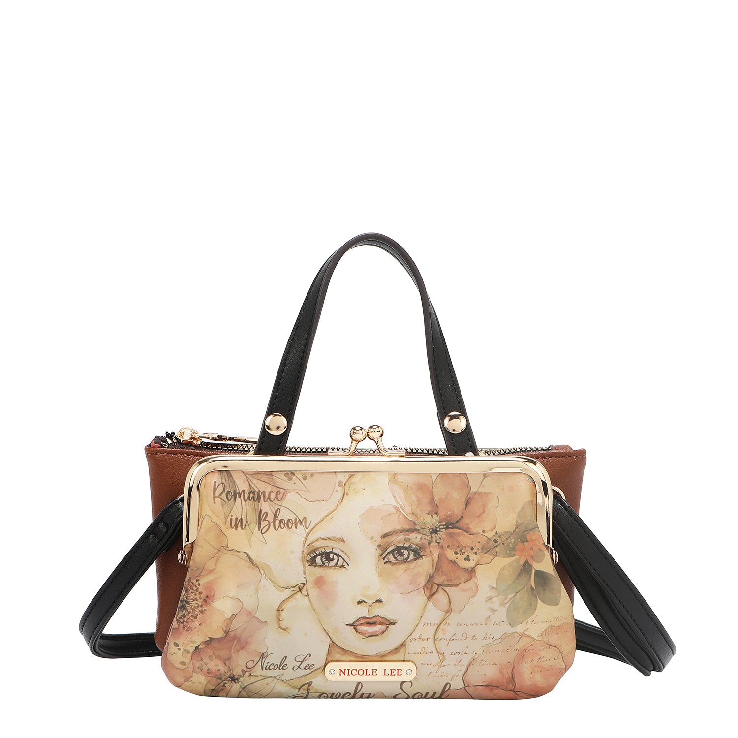 Monedero Nicole Lee Mediano Kisslock Con Asa Reflection SS26