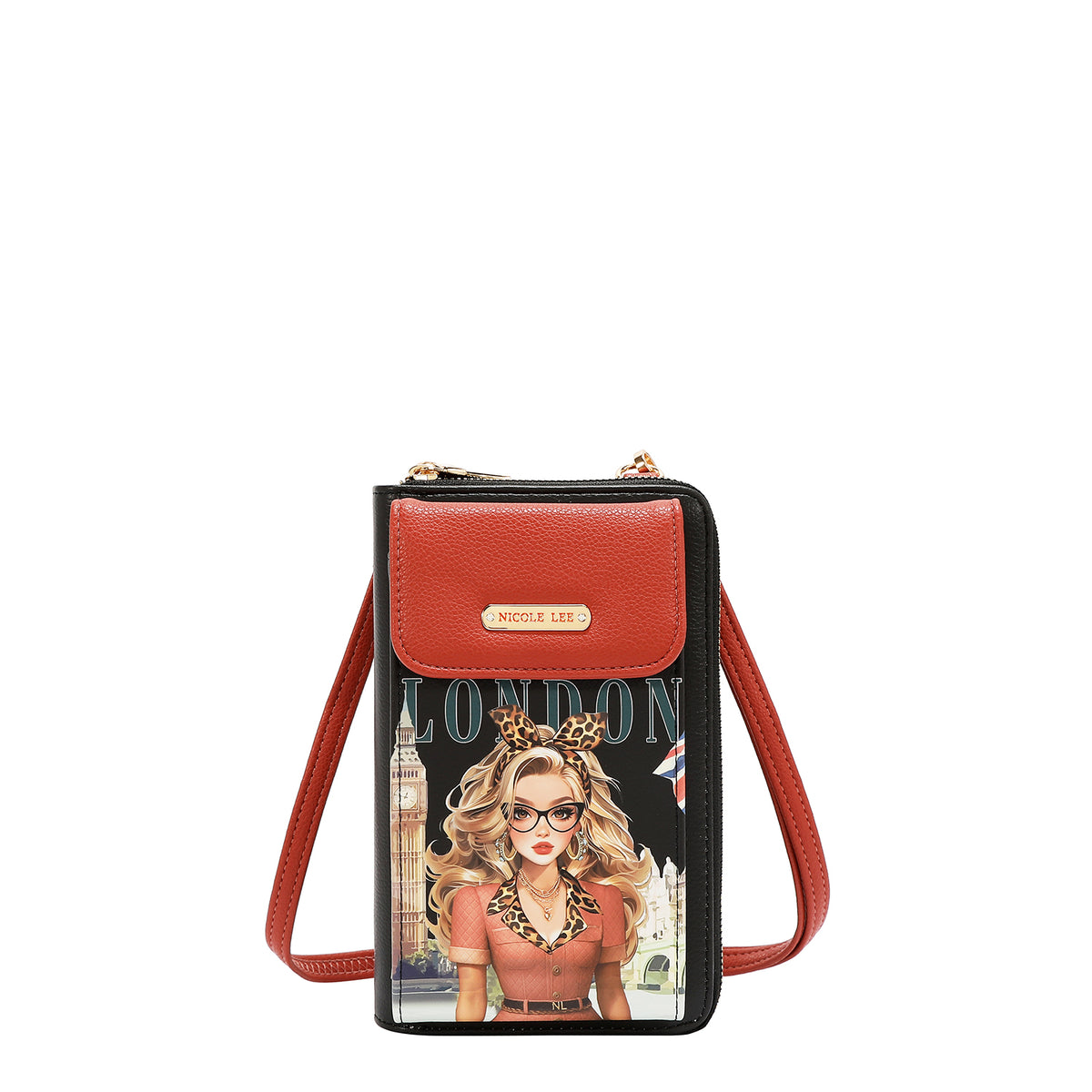 Cartera Con Correa Nicole Lee Ajustable London Eye FW26