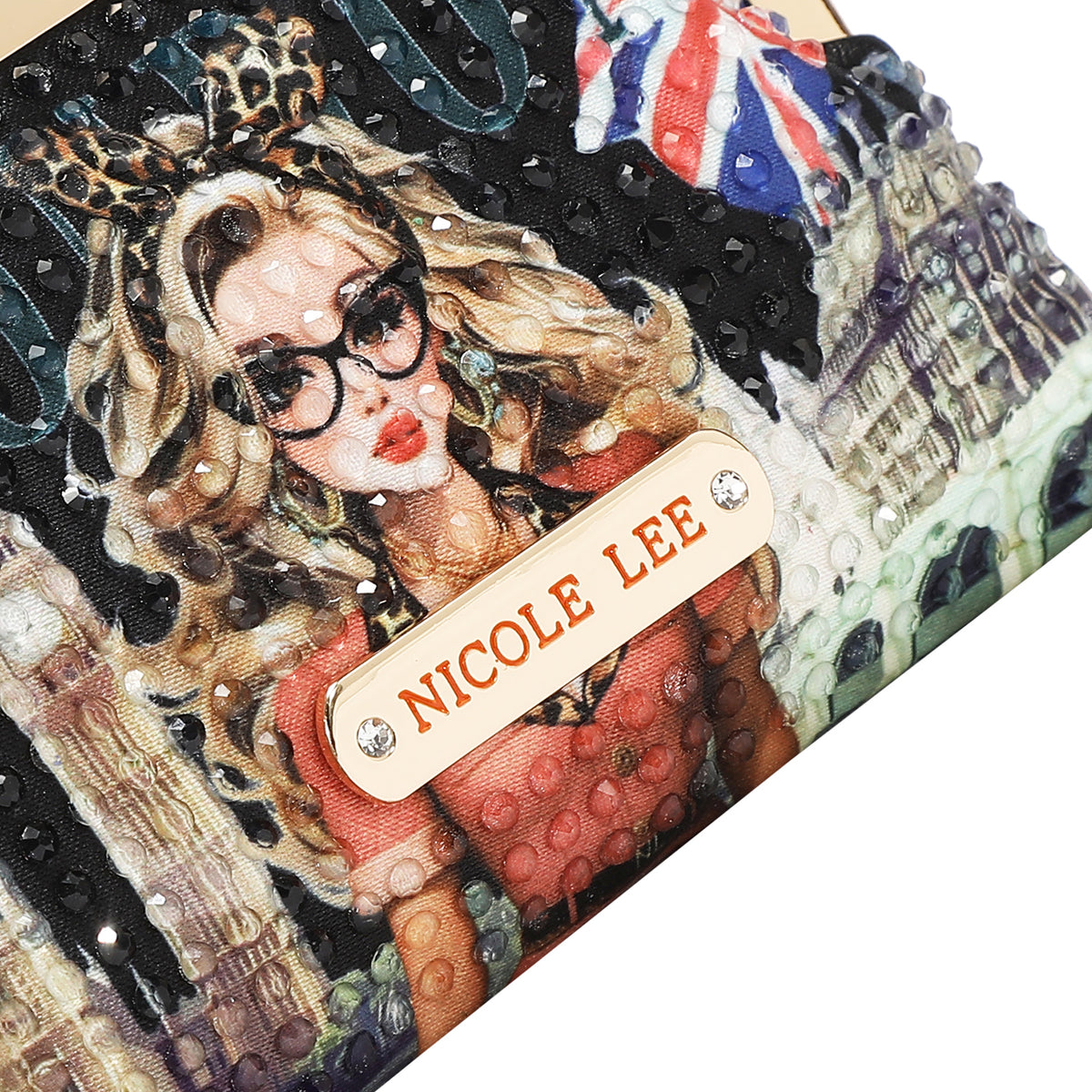Mini Monedero Nicole Lee Con Kisslock London Eye FW26