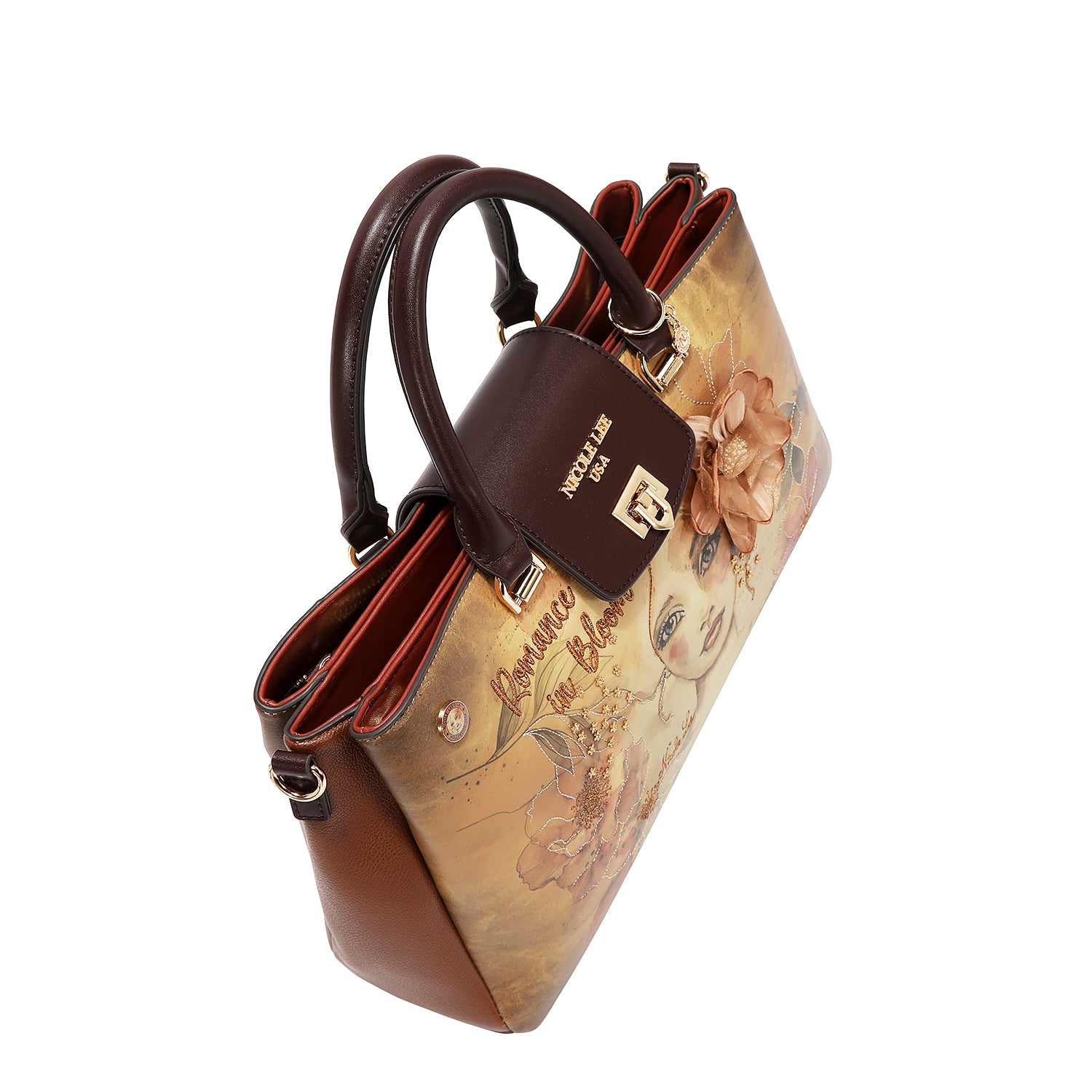 Bolsa Satchel Nicole Lee Con Flor Print Reflection SS26