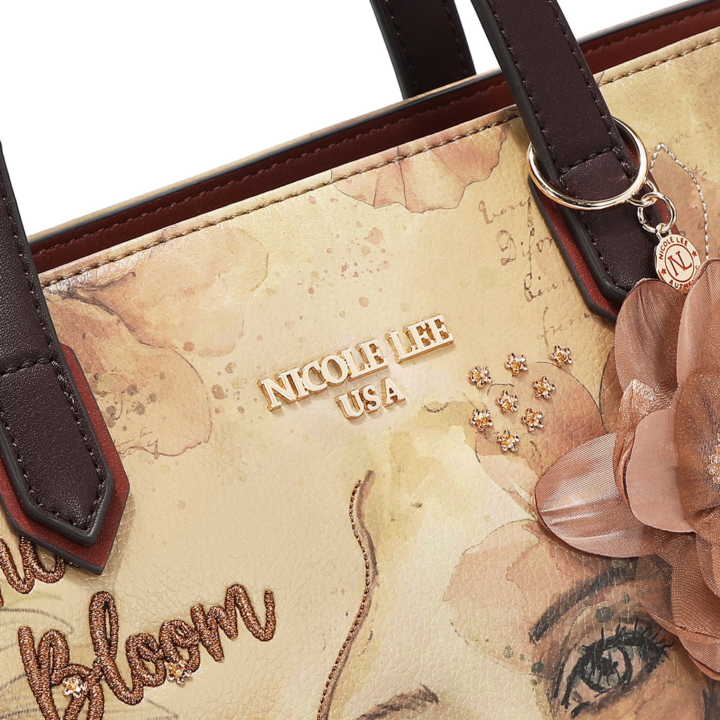 Bolsa Tote Nicole Lee Con Flor Reflection SS26