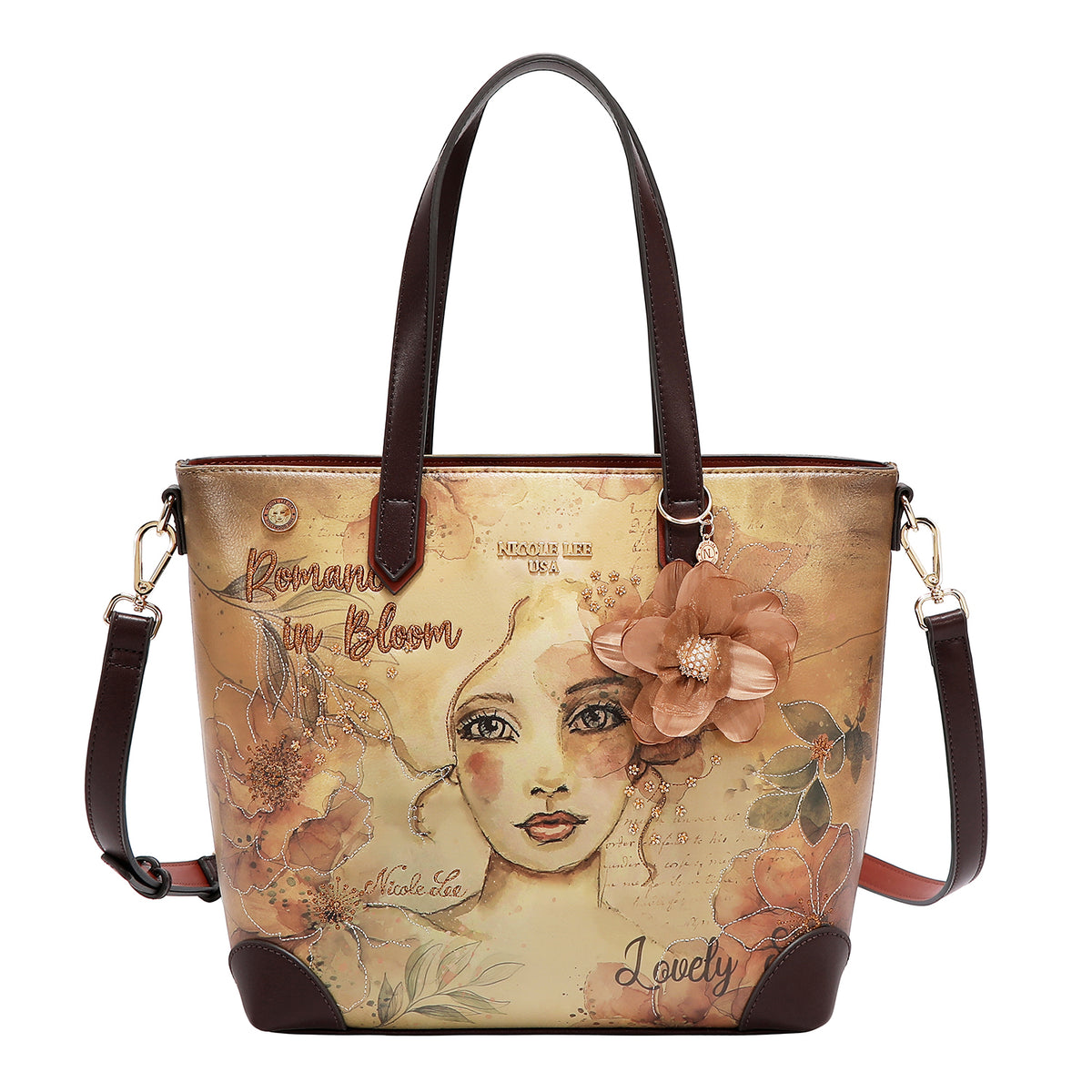 Bolsa Tote Nicole Lee Con Flor Reflection SS26