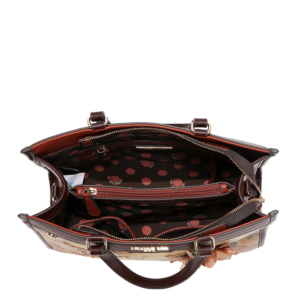 Bolsa Cuadrada Nicole Lee Con Flor Print Reflection SS26