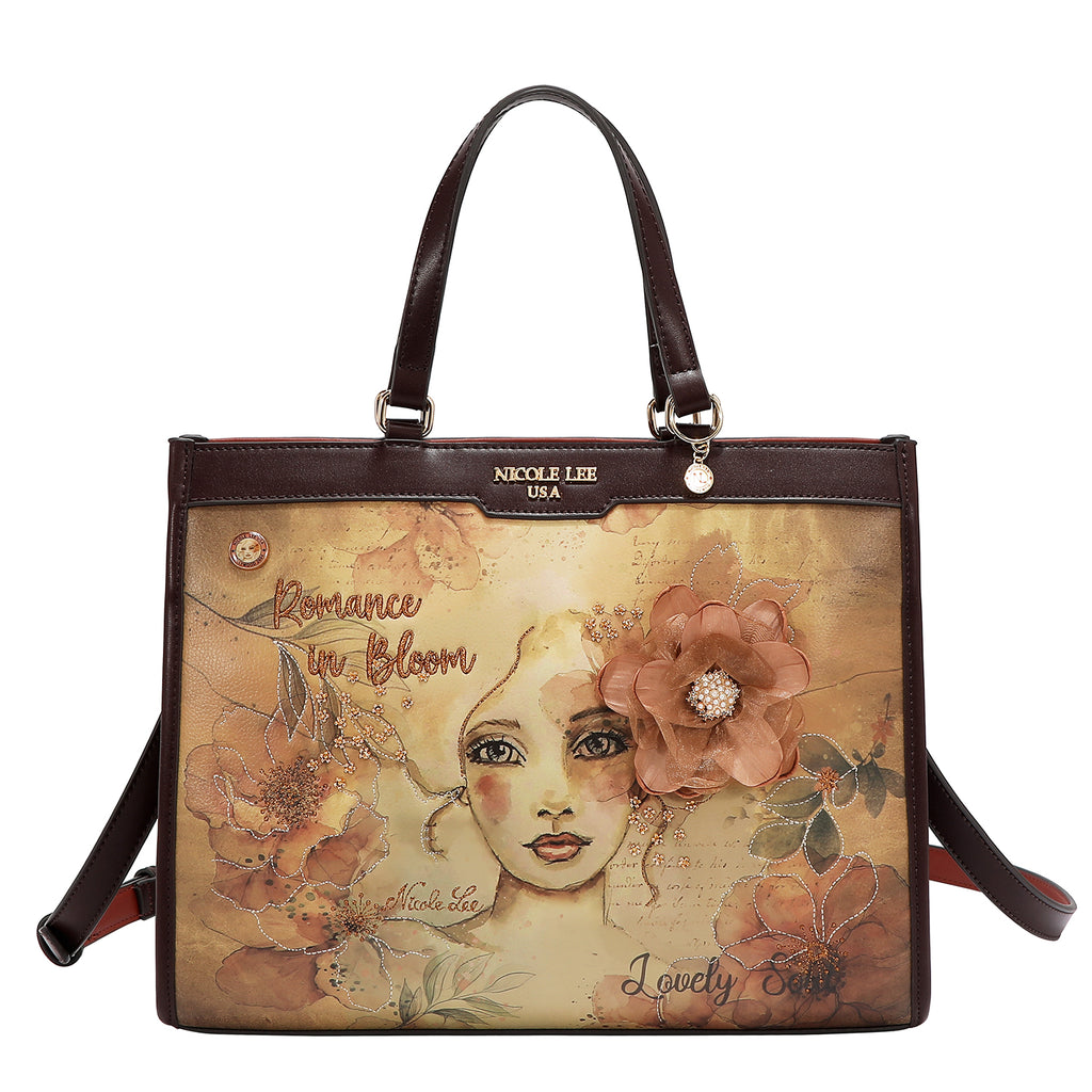 Bolsa Cuadrada Nicole Lee Con Flor Print Reflection SS26