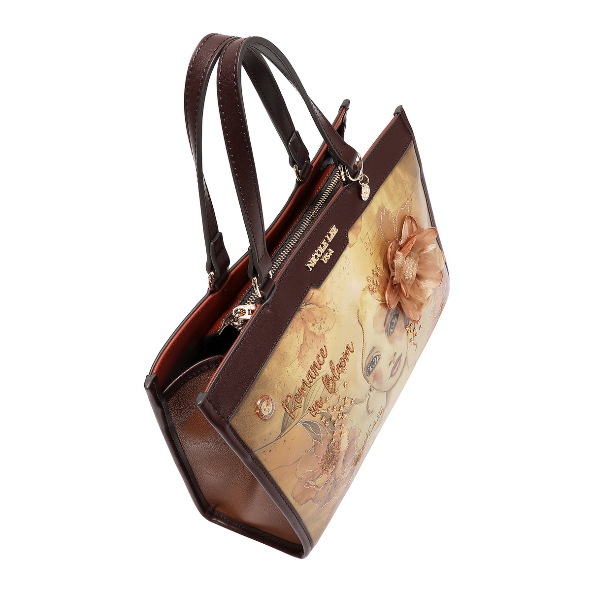 Bolsa Cuadrada Nicole Lee Con Flor Print Reflection SS26