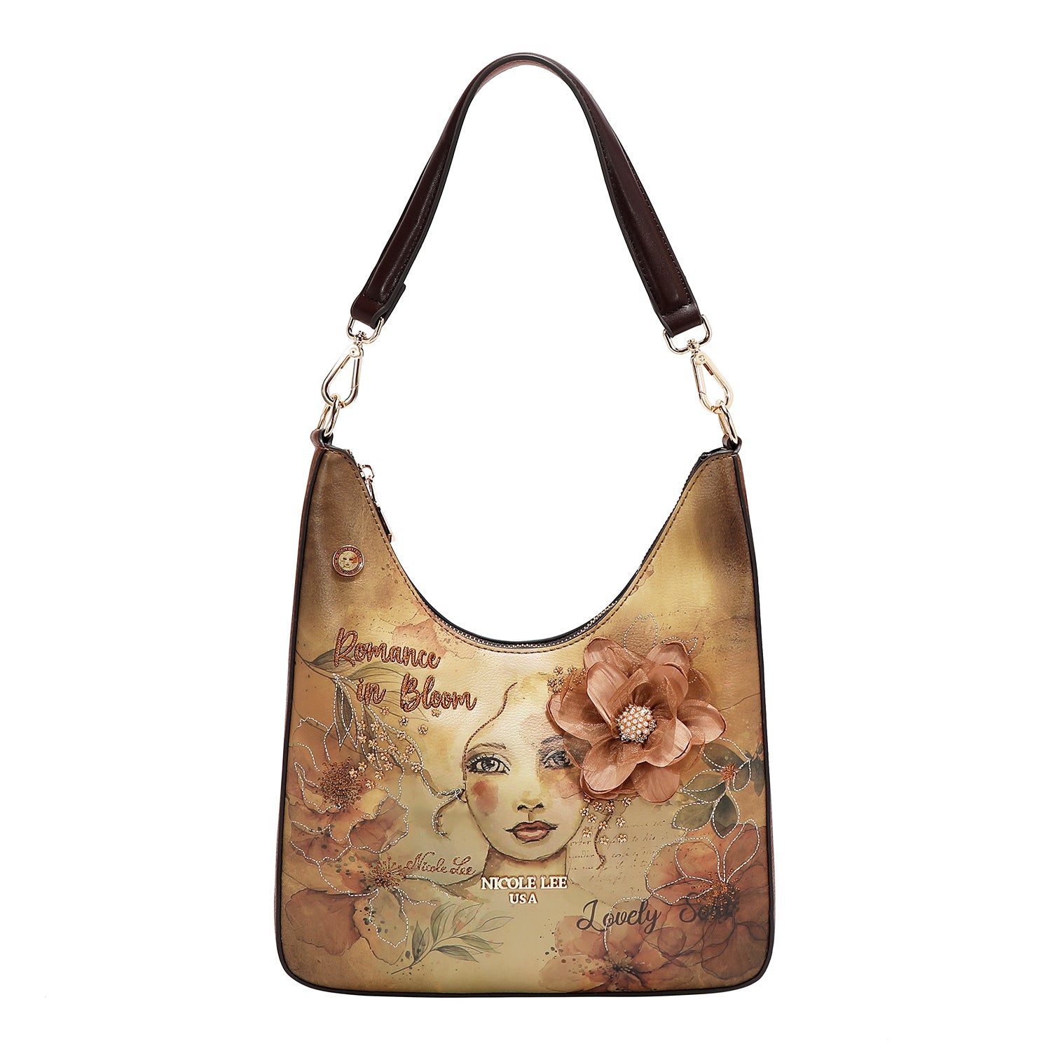 Bolsa Hobo Nicole Lee Con Flor Print Reflection SS26