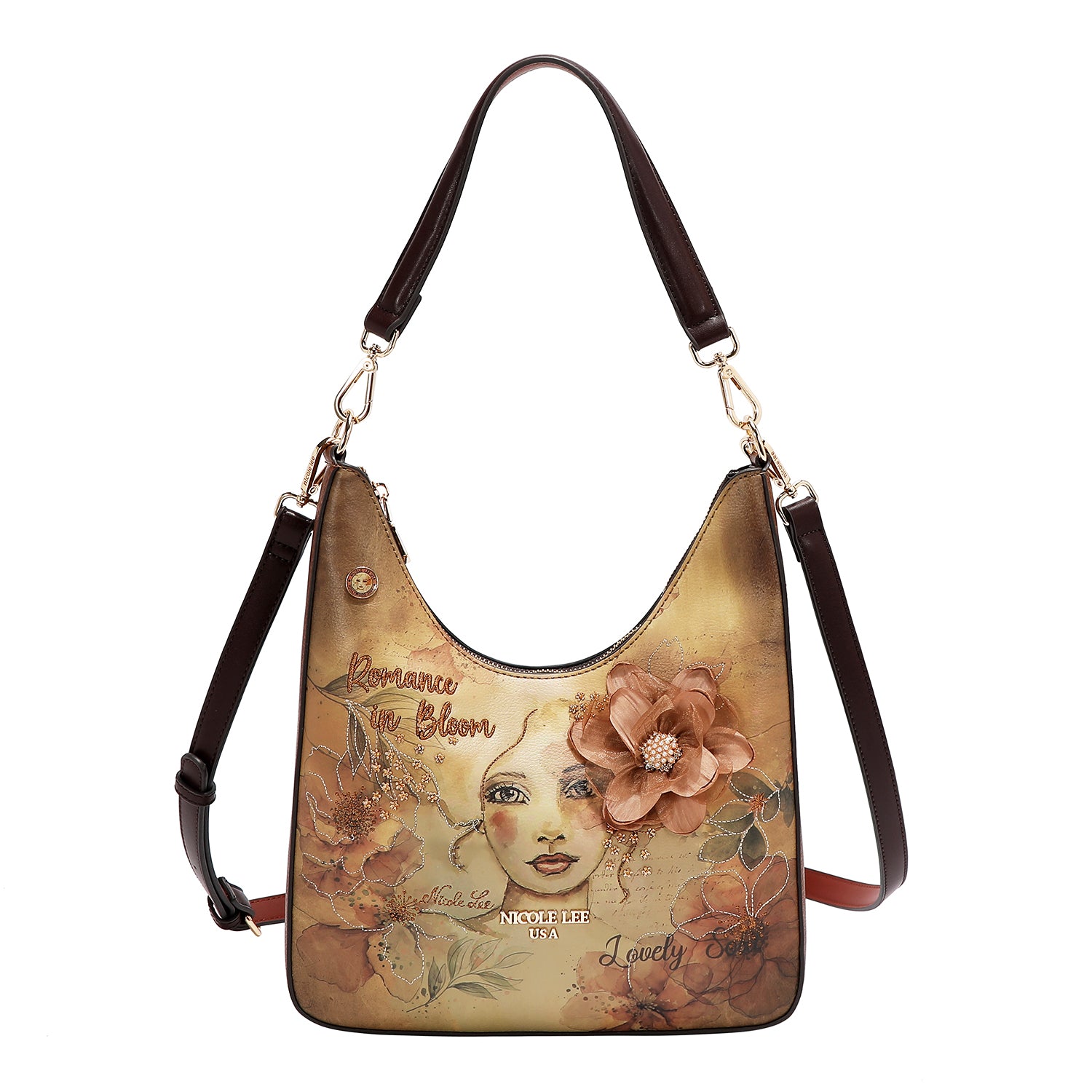 Bolsa Hobo Nicole Lee Con Flor Print Reflection SS26
