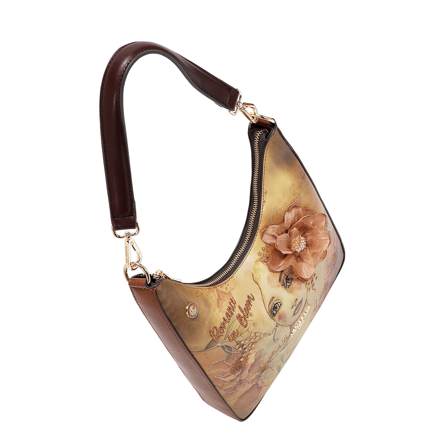 Bolsa Hobo Nicole Lee Con Flor Print Reflection SS26