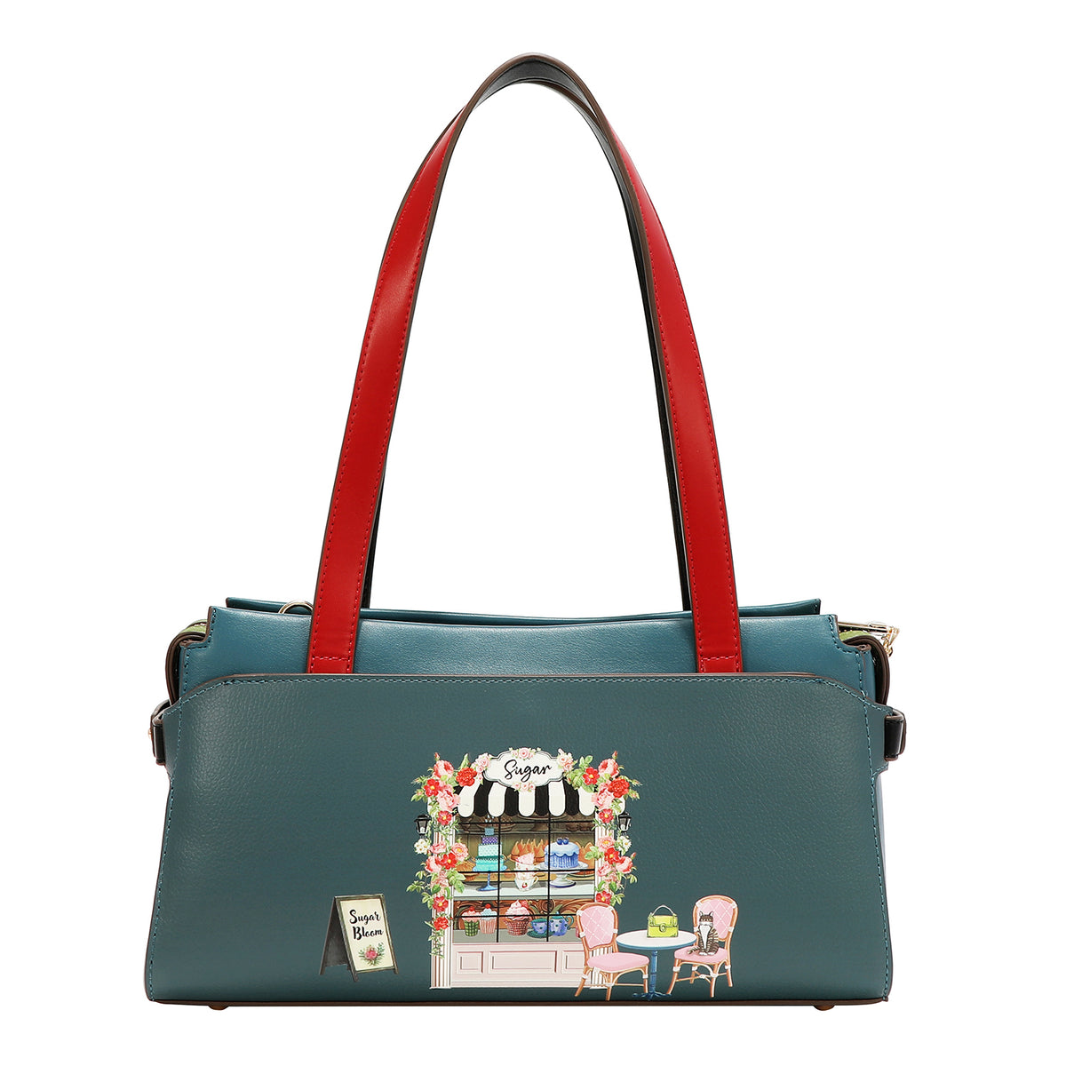 Bolsa Baguette Nicole Lee Con Pedreria Print Sugar Day FW26