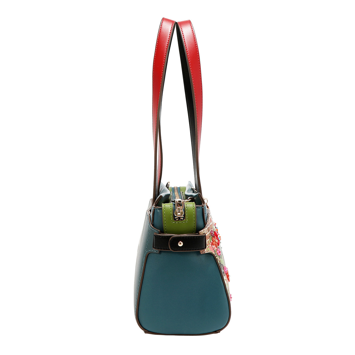 Bolsa Baguette Nicole Lee Con Pedreria Print Sugar Day FW26